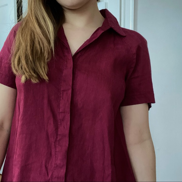 Lafayette 148 linen button down shirt dress - Picture 8 of 9